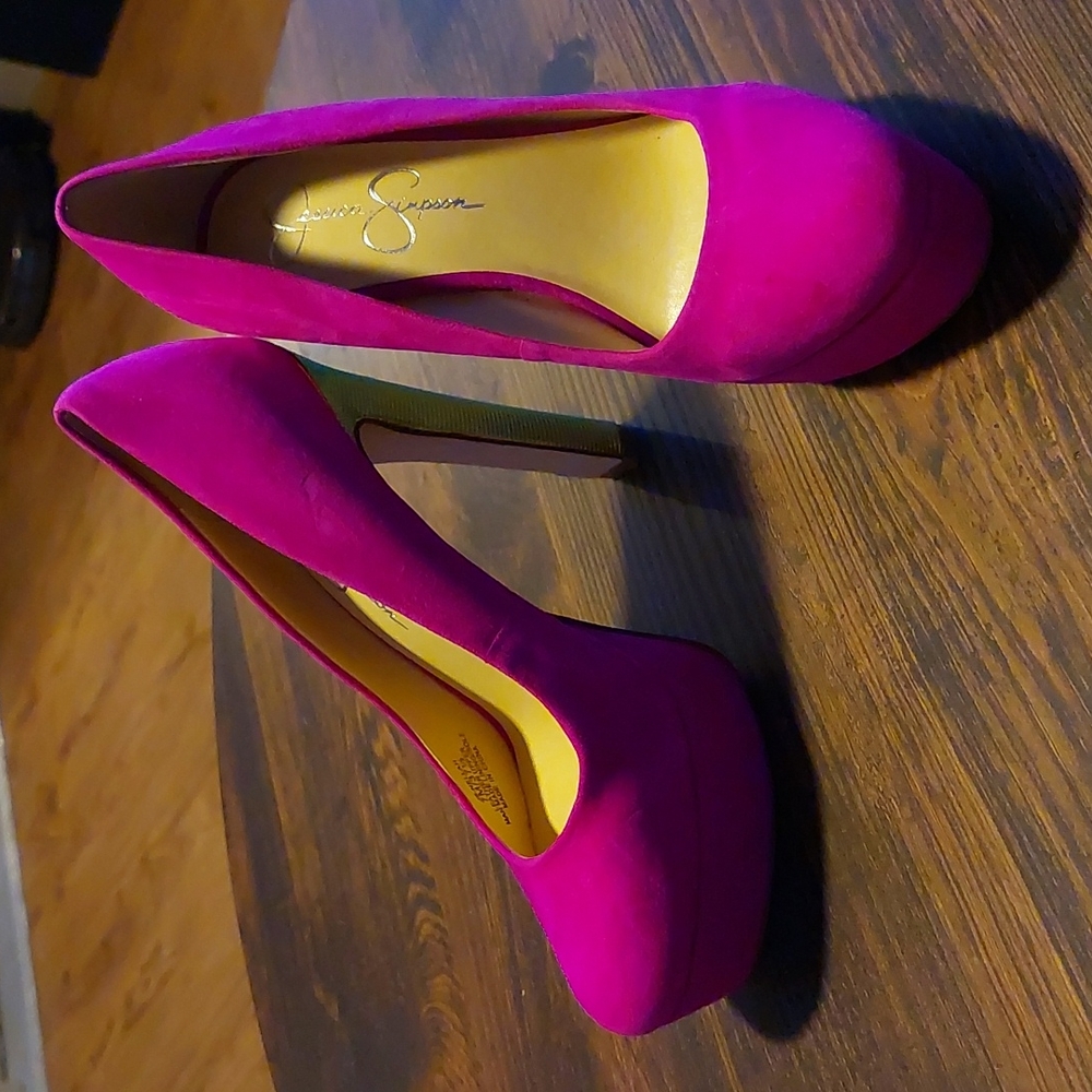 Jessica Simpson platform heels, size 7, pink